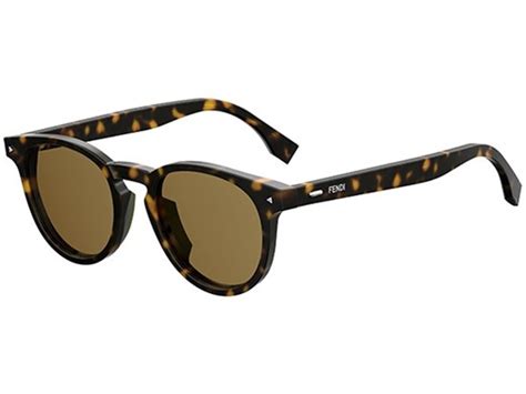 Fendi Men's FFM0001 Sunglasses, Black Brown, 49